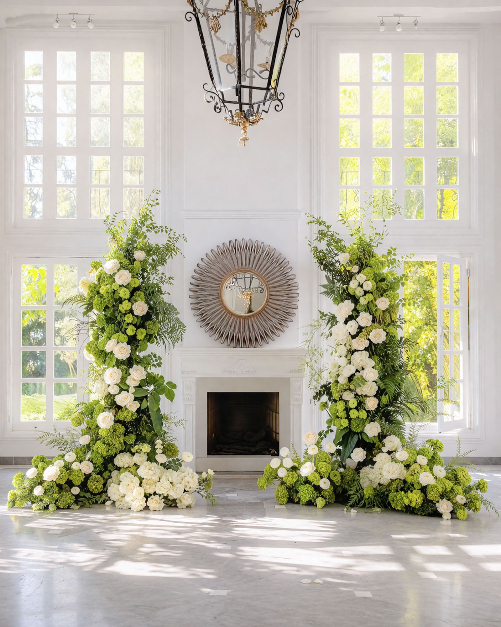 Diseño editorial de velas de lujo para boda con composición sobria